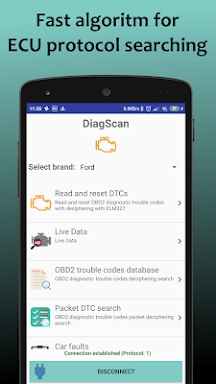DiagScan-car diagnostic elm327 obd2 codes scanner screenshots