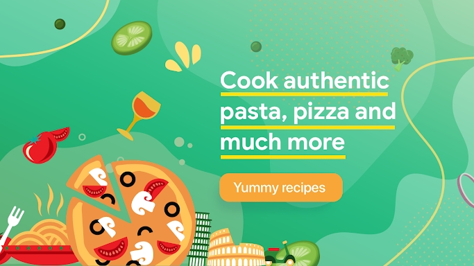 Italian recipes app screenshots