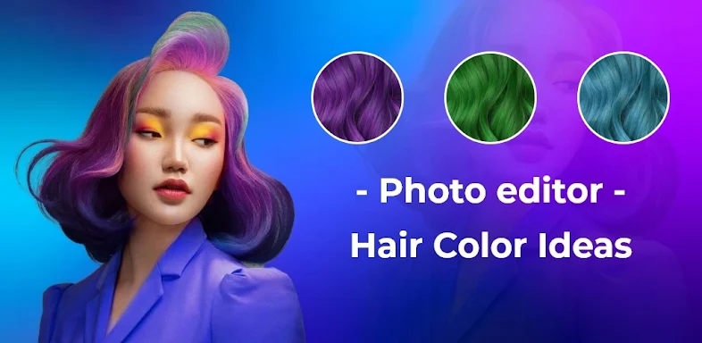 Photo editor: Hair Color Ideas screenshots