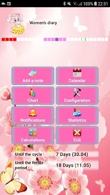 Woman diary (calendar) screenshots