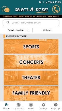 Select-A-Ticket screenshots