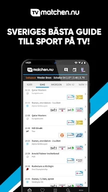TVmatchen.nu - sport på TV screenshots