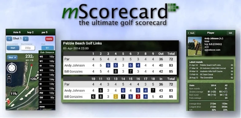 mScorecard - Golf Scorecard screenshots