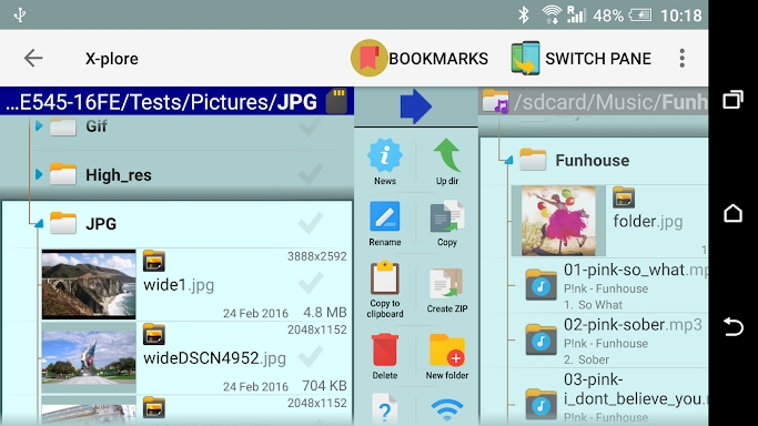 X-plore File Manager screenshots