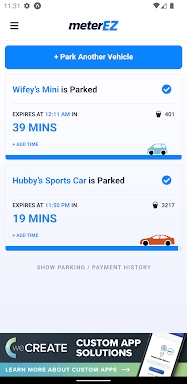 meterEZ - Mobile Parking App screenshots