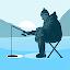Ice fishing game. Catch bass. icon