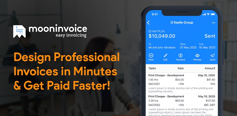 Bill and Invoice Maker by Moon screenshots