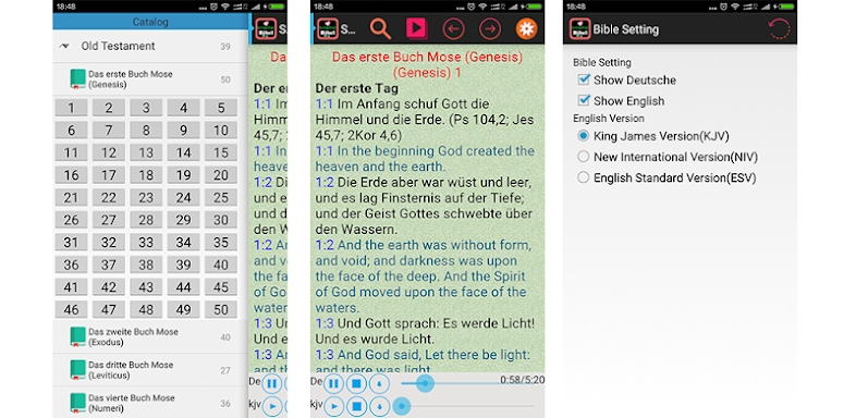 Audio German Schlachter Bible screenshots