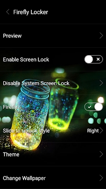 Fireflies lockscreen screenshots
