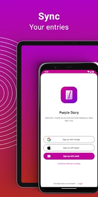 Purple Diary Journal with Lock screenshots