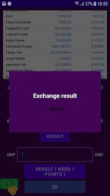 Currency Exchange Table screenshots