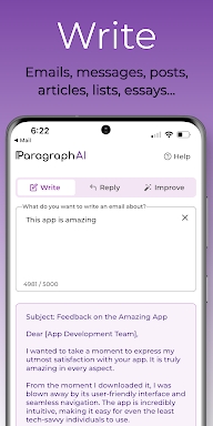 ParagraphAI: GPT Writer & Chat screenshots