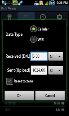 Data Usage screenshots