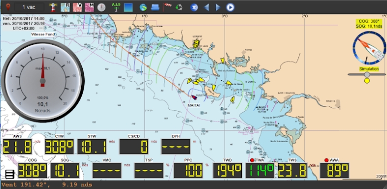 qtVlm Navigation and Routing screenshots