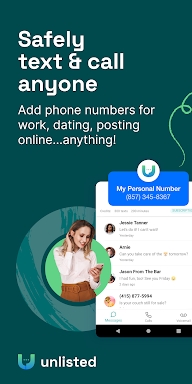 Unlisted - Second Phone Number screenshots