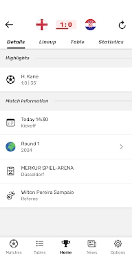 European Championship App 2024 screenshots