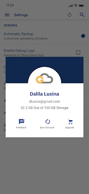 G Cloud Backup screenshots