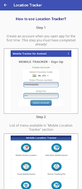 Mobile Tracker for Android screenshots