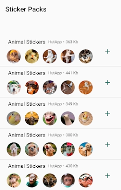 Animal Stickers for WhatsApp screenshots