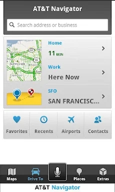 AT&T Navigator for Tablets screenshots