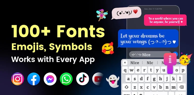 Fonts Keyboard Themes & Emoji screenshots