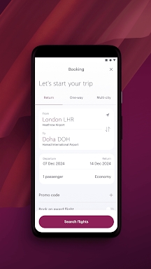 Qatar Airways screenshots