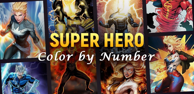 Super Hero Color by Number screenshots