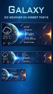 Galaxy Theme GO Weather EX screenshots