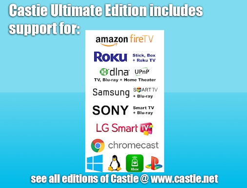 Castie Ultimate - DLNA, Roku, FireTV, CC, Cast TV screenshots