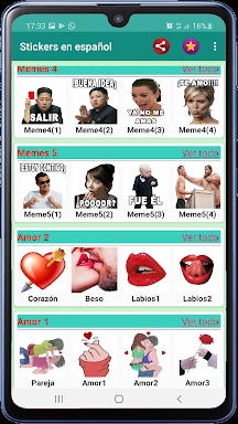 Memes with phrases Stickers screenshots