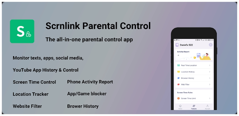 Scrnlink Parental Control screenshots