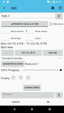 Project Schedule IAP screenshots