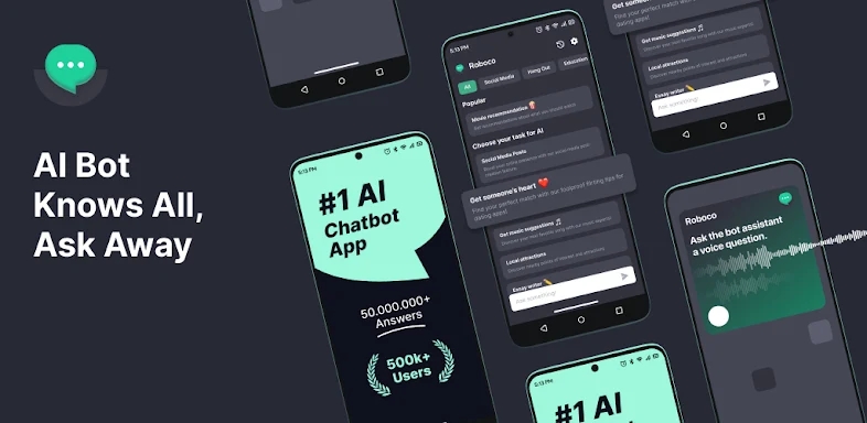 Chat & Ask with RoboAI Bot screenshots