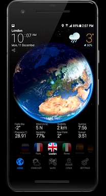 3D EARTH - weather forecast screenshots