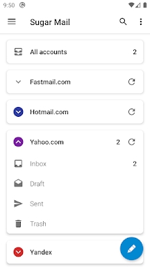 Sugar Mail email app screenshots
