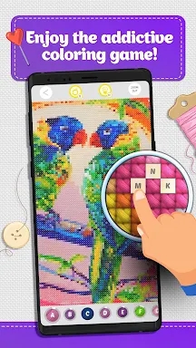 Cross Stitch Coloring Art screenshots