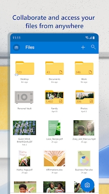 Microsoft OneDrive screenshots