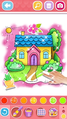 Glitter House coloring for kid screenshots