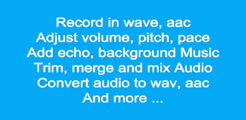 Audio Recorder and Editor screenshots