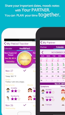 My Period Tracker / Calendar screenshots