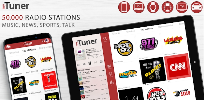 myTuner Radio App: FM stations screenshots