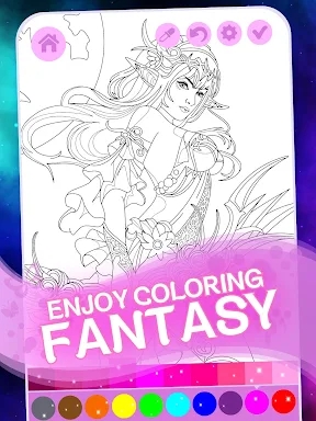 Fantasy Love Coloring Book screenshots