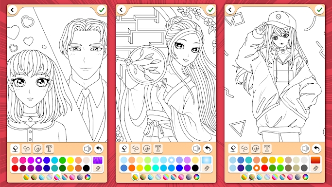 Manga Coloring Book screenshots
