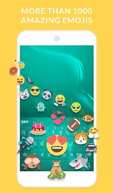 Wave Animated Keyboard Emoji screenshots