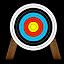 Archer bow shooting icon