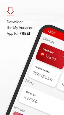My Vodacom SA screenshots