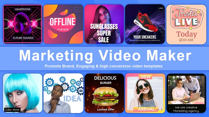 Marketing video maker Ad maker screenshots