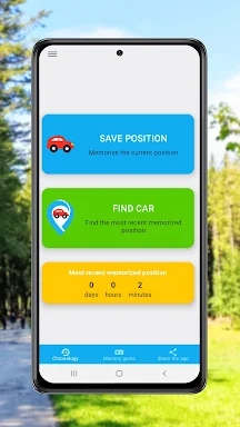 Find my parked car - gps, maps screenshots