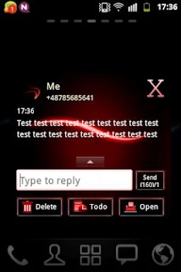 Simple Red Theme GO SMS screenshots