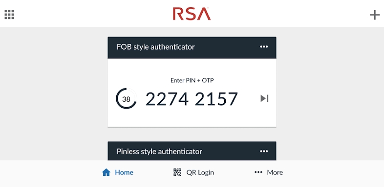 RSA Authenticator (SecurID) screenshots